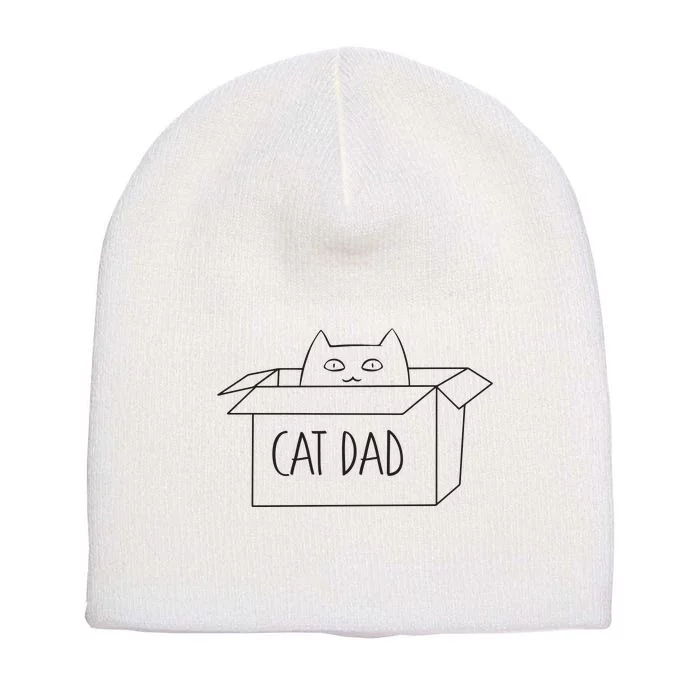 Cat Dad Short Acrylic Beanie