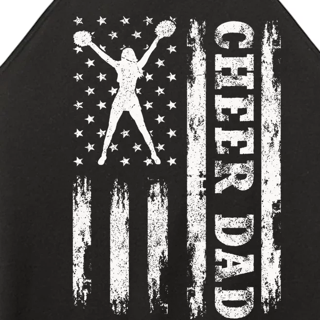 Cheer Dad Cheerleader Dad American Flag Women’s Perfect Tri Rocker Tank