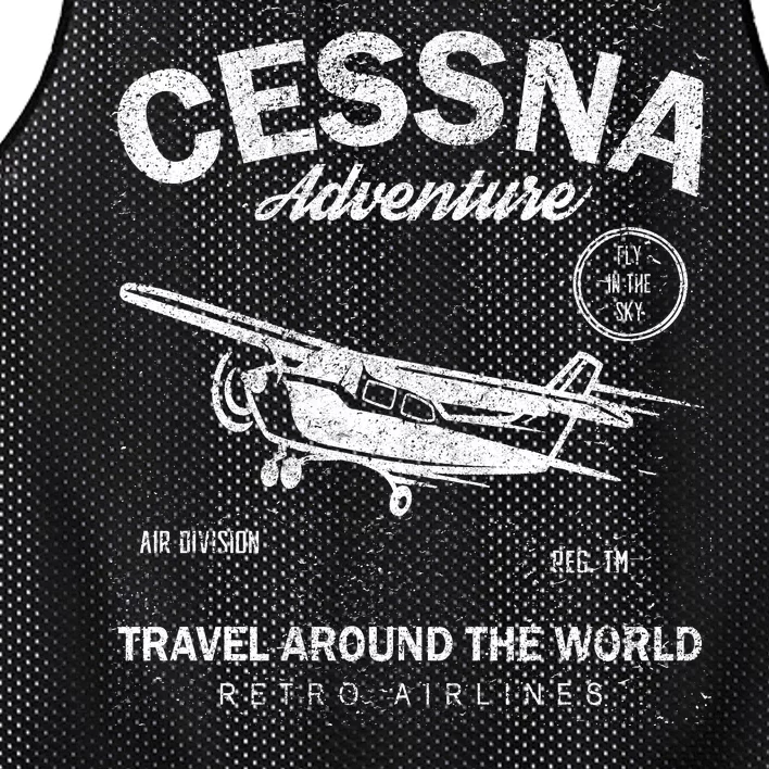 Cessna Distressed Mesh Reversible Basketball Jersey Tank