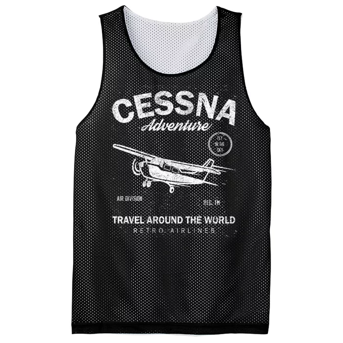 Cessna Distressed Mesh Reversible Basketball Jersey Tank