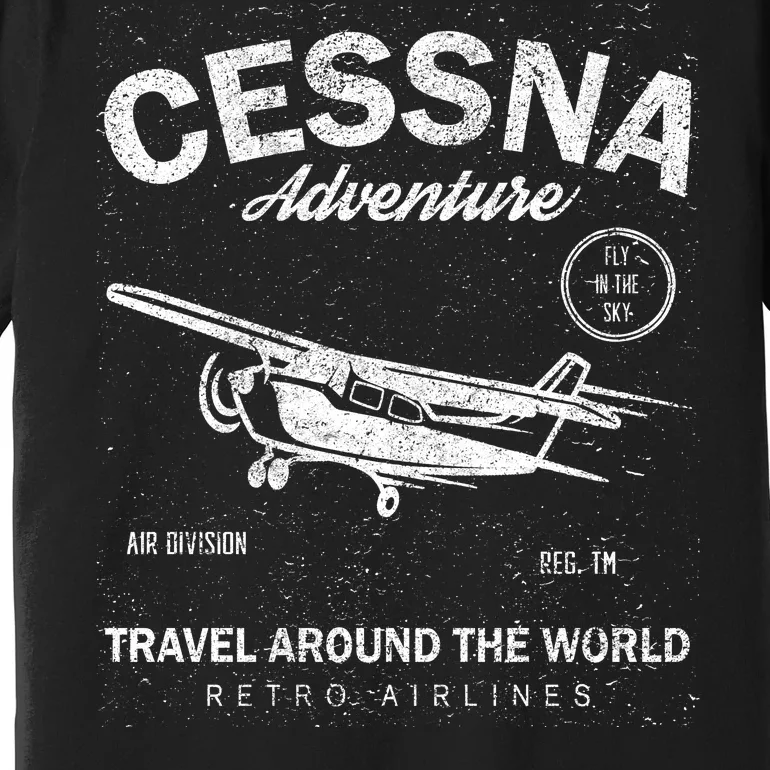 Cessna Distressed Premium T-Shirt