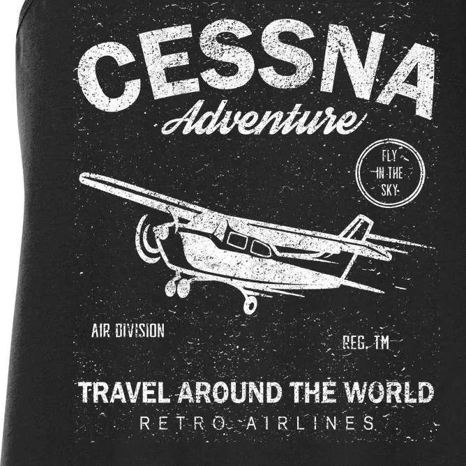 Cessna Distressed Women's Racerback Tank