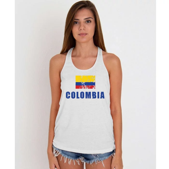 Colombia Design Columbian Clothing Outfit Women's Knotted Racerback Tank