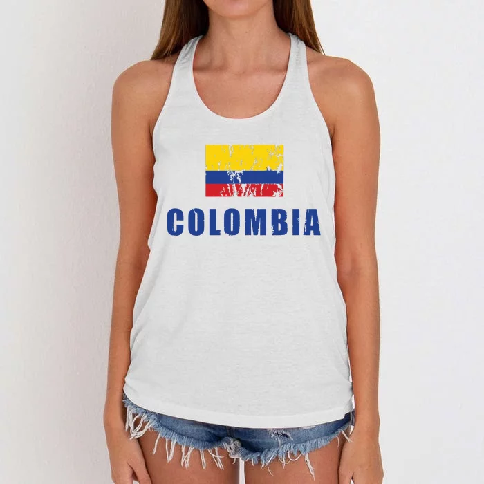 Colombia Design Columbian Clothing Outfit Women's Knotted Racerback Tank