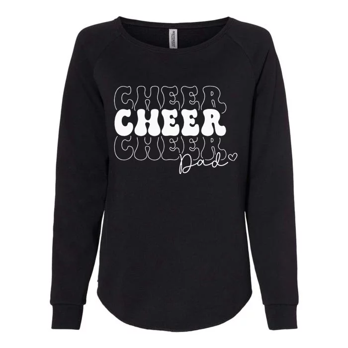 Cheer Dad Cheerleading Father's DayGroovy Daughter Womens California Wash Sweatshirt