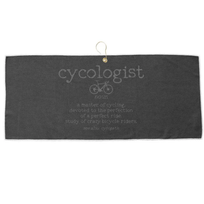 Cycologist Definition Cycling Bike Racing Funny Cyclist Gift Large Microfiber Waffle Golf Towel