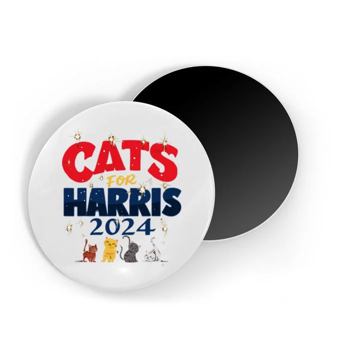 Cat Design Cats For Kamala Funny Harris Supporter Magnet