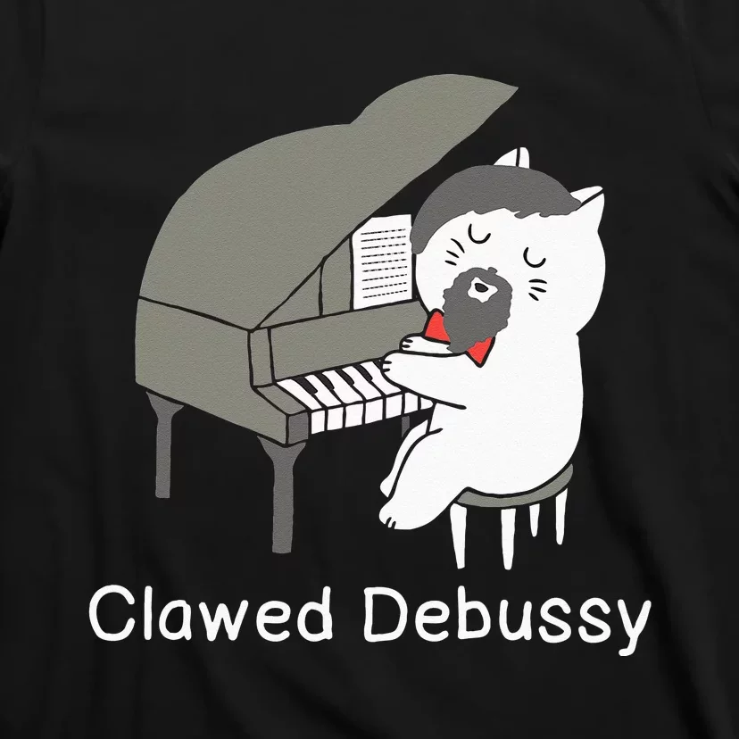 Clawed Debussy Cat Piano Classical Music Composer Teacher T-Shirt