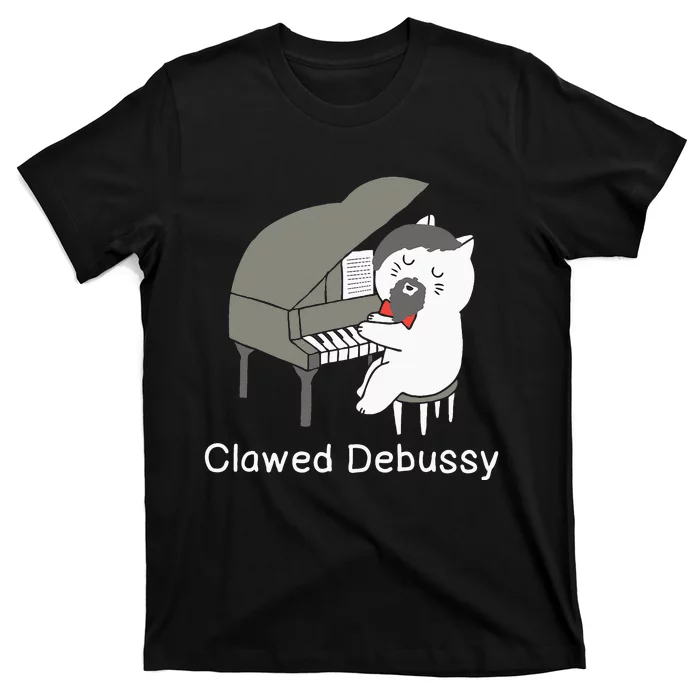 Clawed Debussy Cat Piano Classical Music Composer Teacher T-Shirt