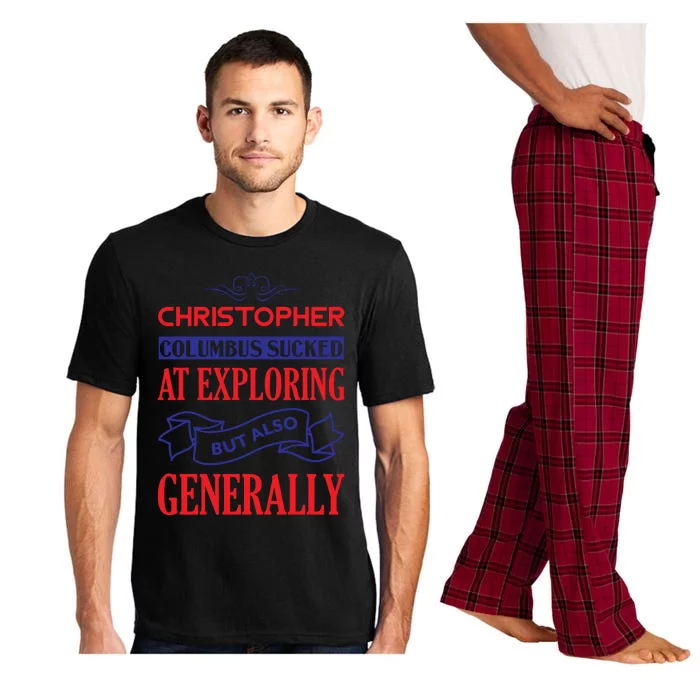 Columbus Day Controversial Statement Graphic Pajama Set