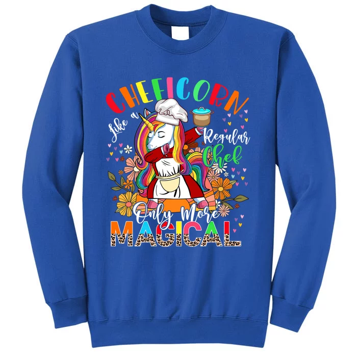 Cheficorn Definition Chef More Magical Dabbing Unicorn Lover Gift Tall Sweatshirt