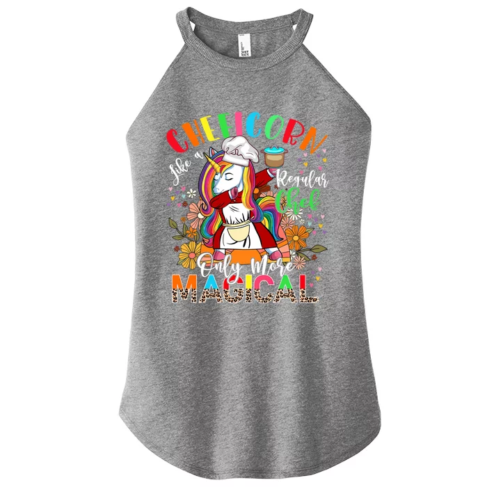 Cheficorn Definition Chef More Magical Dabbing Unicorn Lover Gift Women’s Perfect Tri Rocker Tank