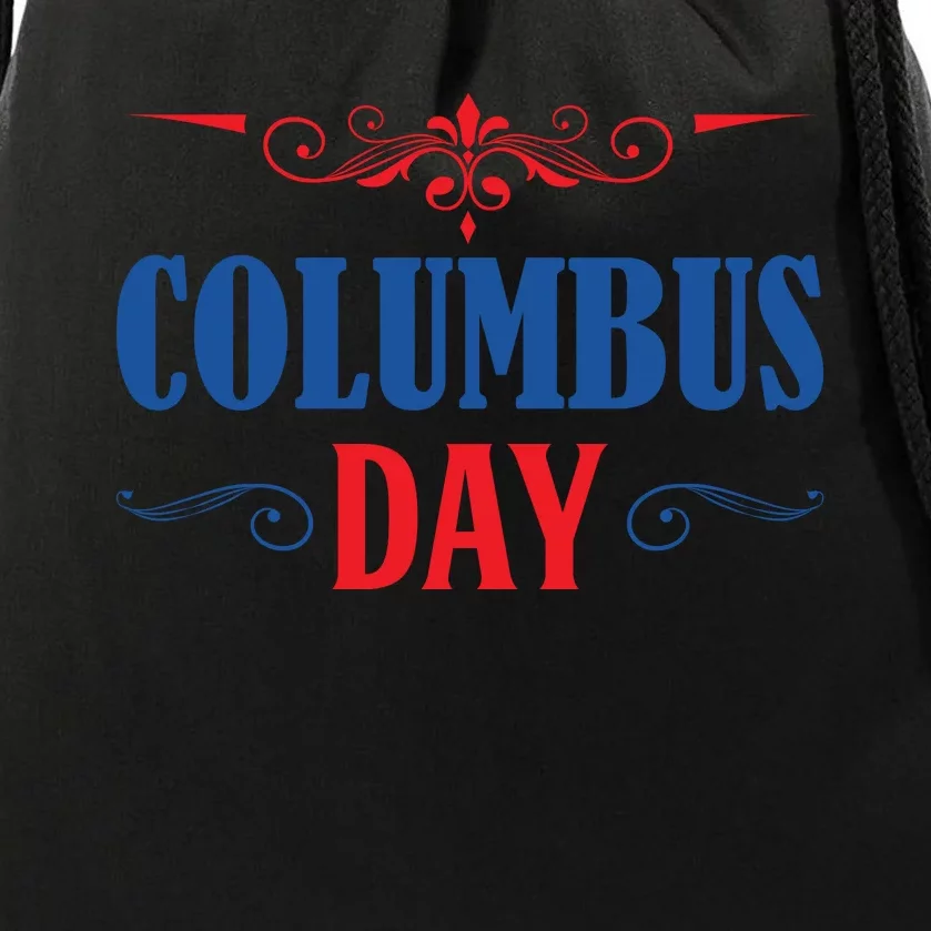 Columbus Day Celebration Graphic Drawstring Bag