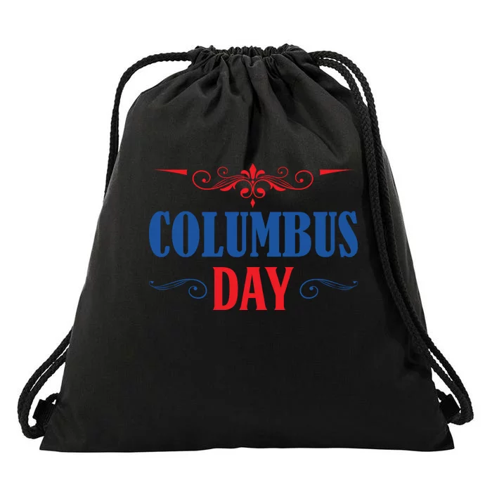 Columbus Day Celebration Graphic Drawstring Bag