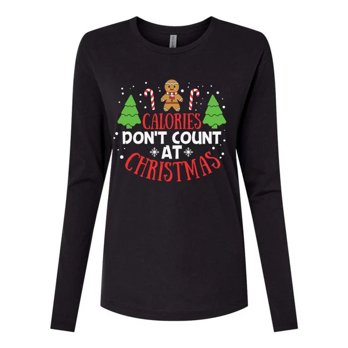 Calories Don’T Count Christmas Womens Cotton Relaxed Long Sleeve T-Shirt