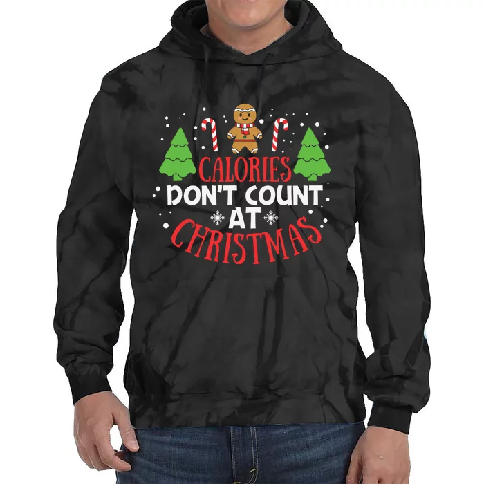 Calories Don’T Count Christmas Tie Dye Hoodie