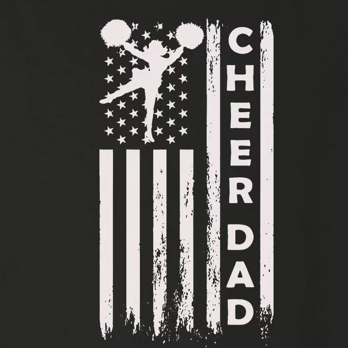 Cheer Dad Cheerleading Cheerleader Father American Flag Toddler Long Sleeve Shirt