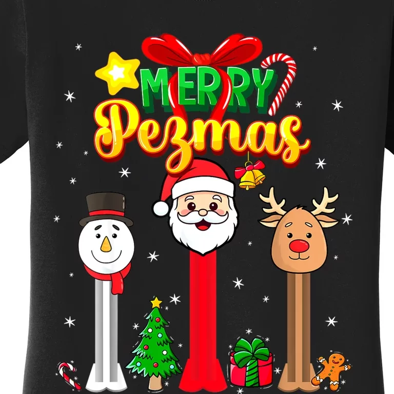 Candy Dispenser Collector Christmas Merry Pezmas Women's T-Shirt