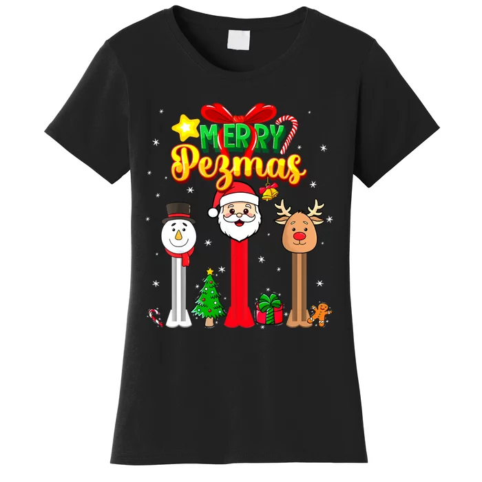 Candy Dispenser Collector Christmas Merry Pezmas Women's T-Shirt