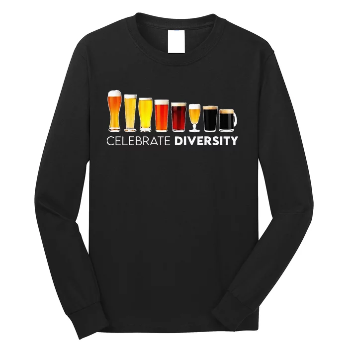 Celebrate Diversity Cocktails Beer Lover Drinking Bartender Long Sleeve Shirt