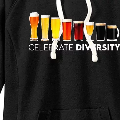 Celebrate Diversity Cocktails Beer Lover Drinking Bartender Women's Fleece Hoodie