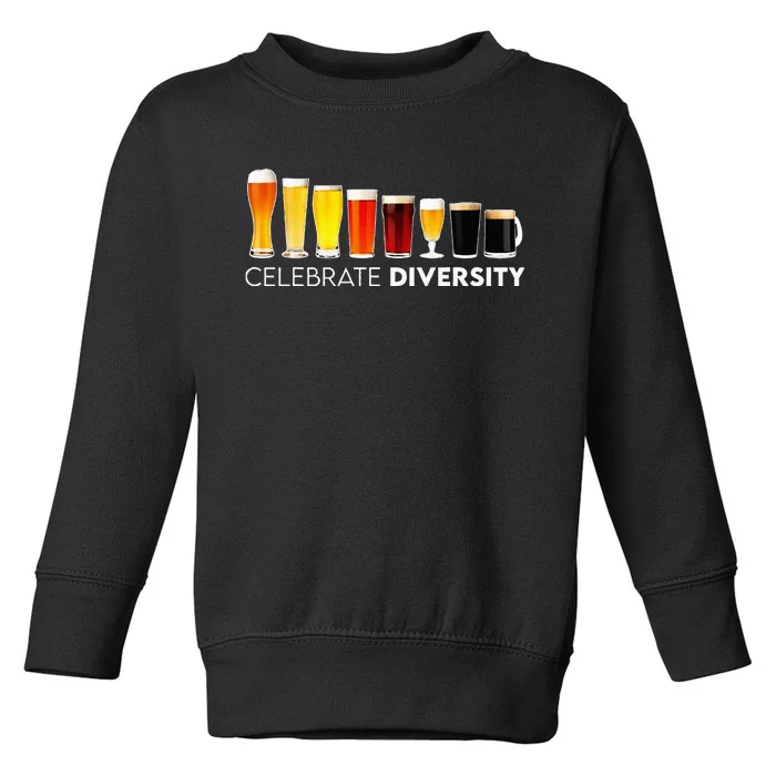 Celebrate Diversity Cocktails Beer Lover Drinking Bartender Toddler Sweatshirt