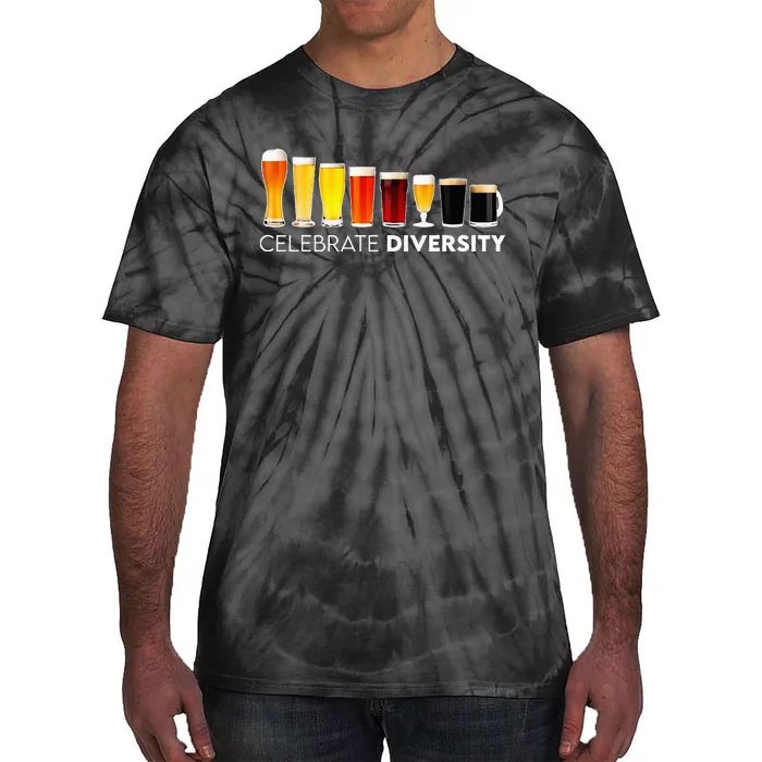 Celebrate Diversity Cocktails Beer Lover Drinking Bartender Tie-Dye T-Shirt