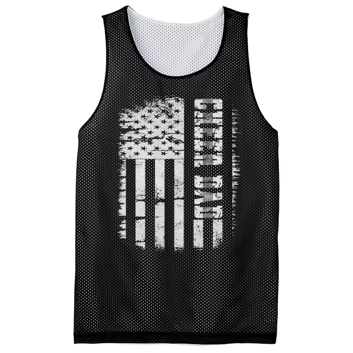 Cheer Dad Cheerleading Cheerleader Father American Flag Mesh Reversible Basketball Jersey Tank