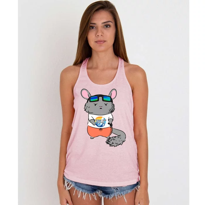 Chinchilla Dad Women's Knotted Racerback Tank