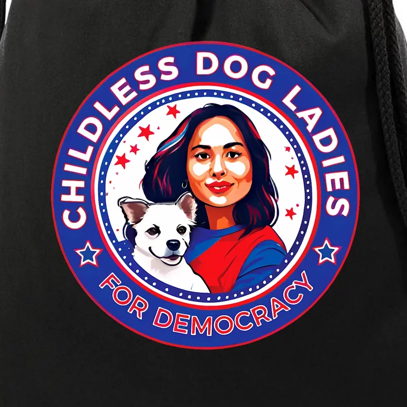 Childless Dog Cat Ladies For Democracy Feminist Drawstring Bag