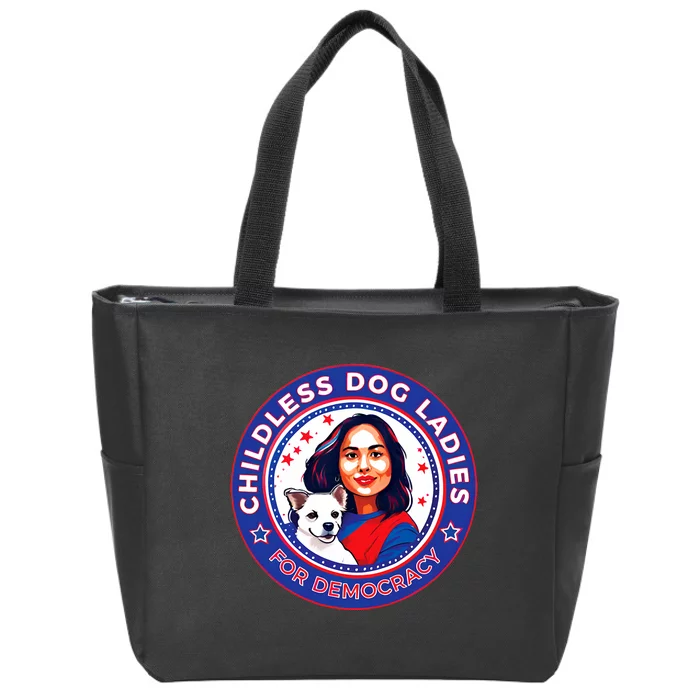 Childless Dog Cat Ladies For Democracy Feminist Zip Tote Bag