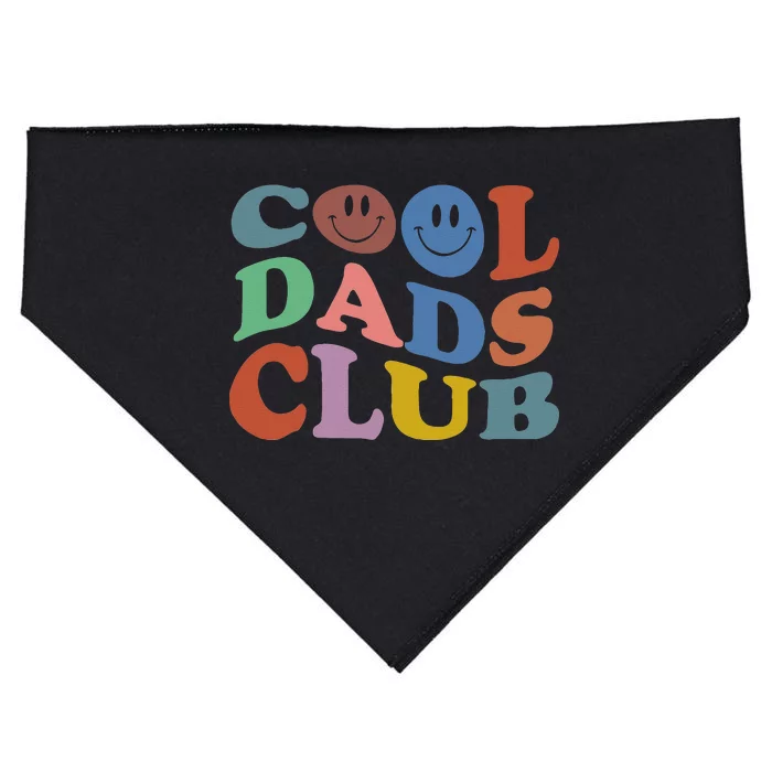 Cool Dads Club Funny Smile Colorful Fathers Day USA-Made Doggie Bandana