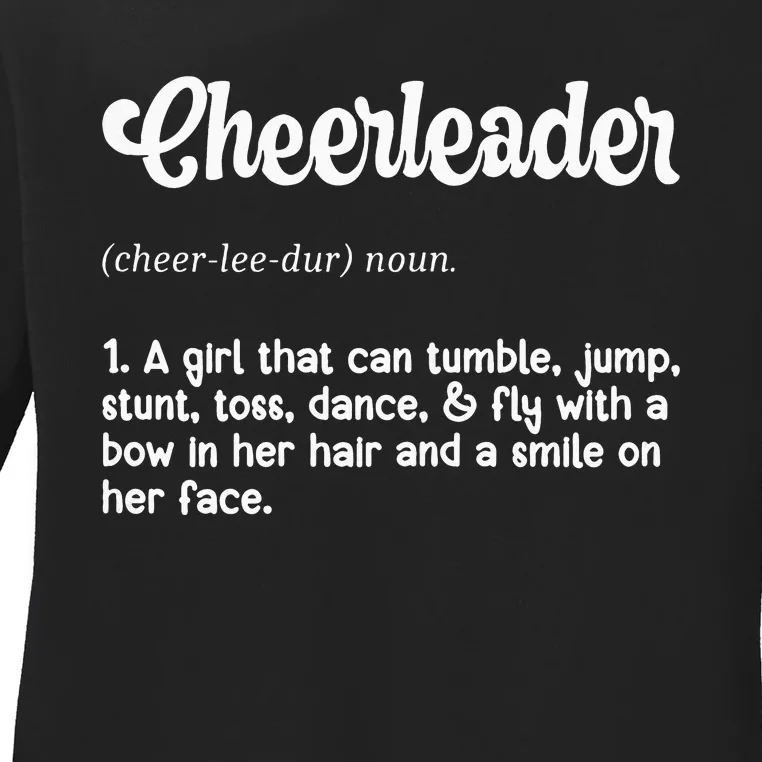 Cheerleader Definition Cheerleader Rebel Cheerleading Outfit Ladies Long Sleeve Shirt