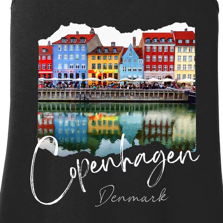 Copenhagen Denmark Copenhagen At Night Ladies Essential Tank