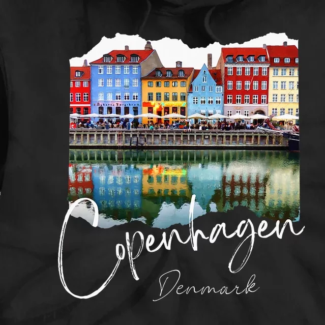 Copenhagen Denmark Copenhagen At Night Tie Dye Hoodie