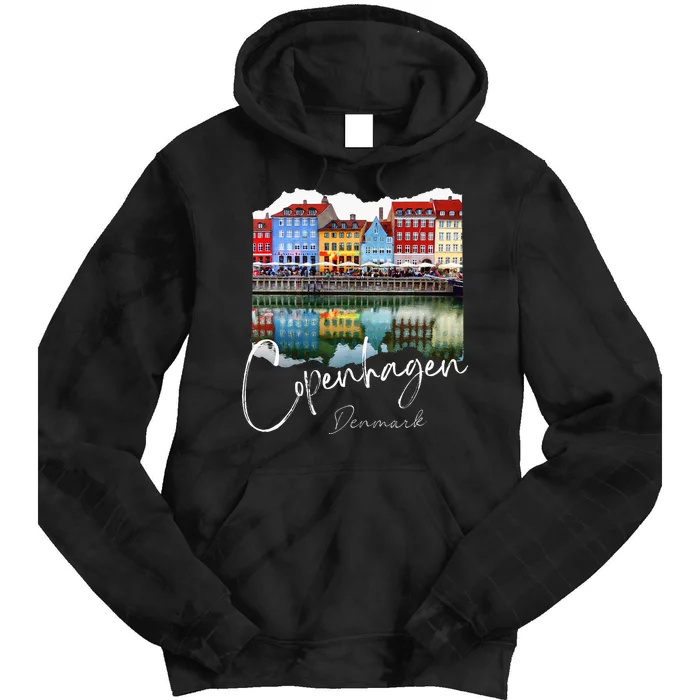 Copenhagen Denmark Copenhagen At Night Tie Dye Hoodie