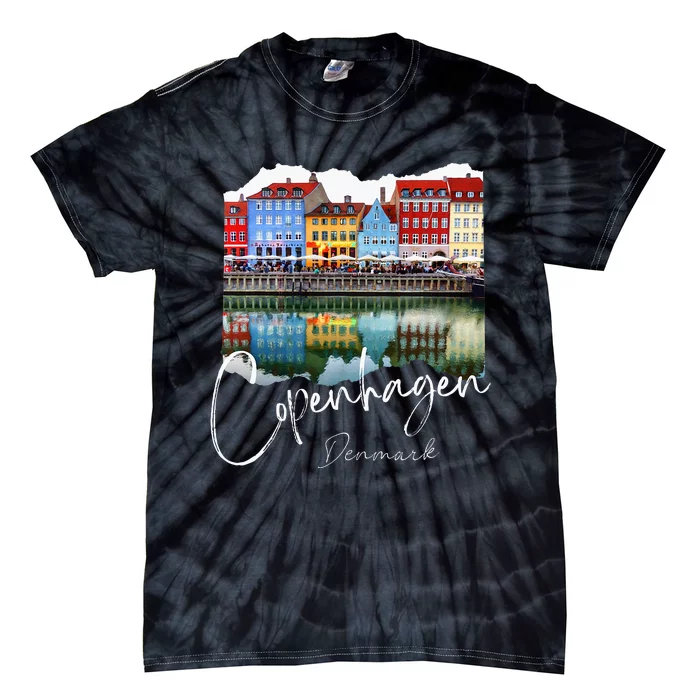 Copenhagen Denmark Copenhagen At Night Tie-Dye T-Shirt