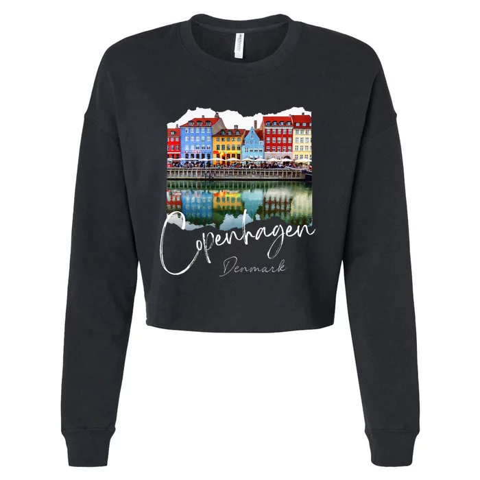 Copenhagen Denmark Copenhagen At Night Cropped Pullover Crew