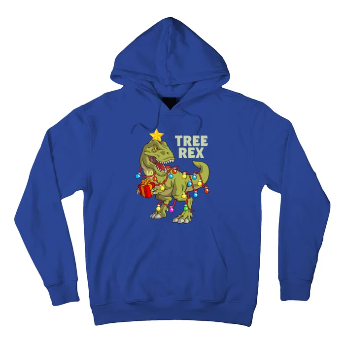 Christmas Dinosaur Christmas Lights Tree Rex Gift Hoodie