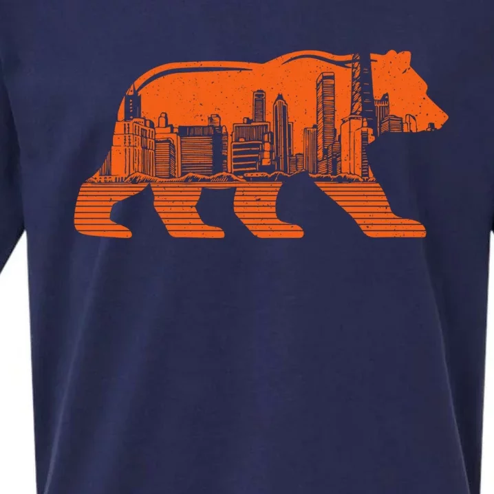 Chicago Downtown City Skyline Illinois Pride Cute Gift Sueded Cloud Jersey T-Shirt