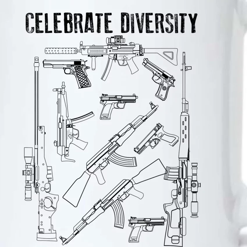 Celebrate Diversity | Cute Black Firearm Owners Funny Gift Black Color Changing Mug