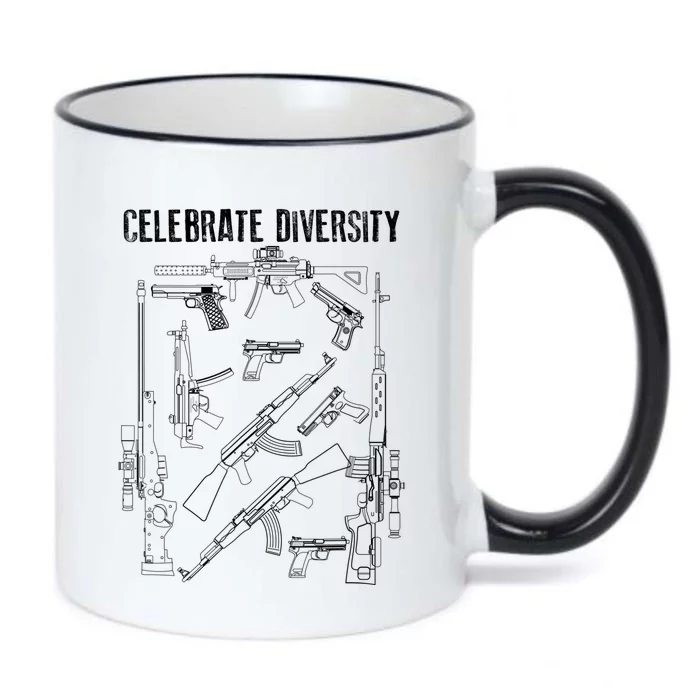 Celebrate Diversity | Cute Black Firearm Owners Funny Gift Black Color Changing Mug