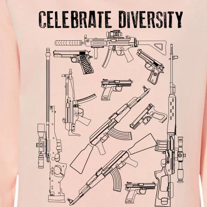 Celebrate Diversity | Cute Black Firearm Owners Funny Gift Womens California Wash Sweatshirt