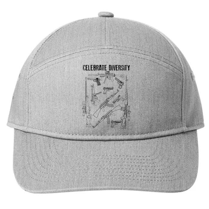 Celebrate Diversity | Cute Black Firearm Owners Funny Gift 7-Panel Snapback Hat