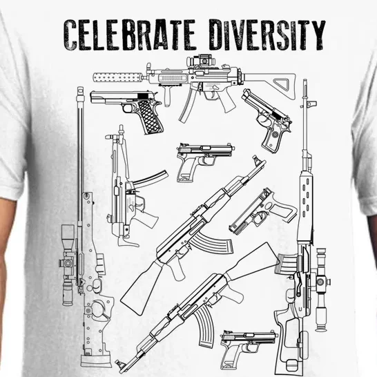 Celebrate Diversity | Cute Black Firearm Owners Funny Gift Pajama Set