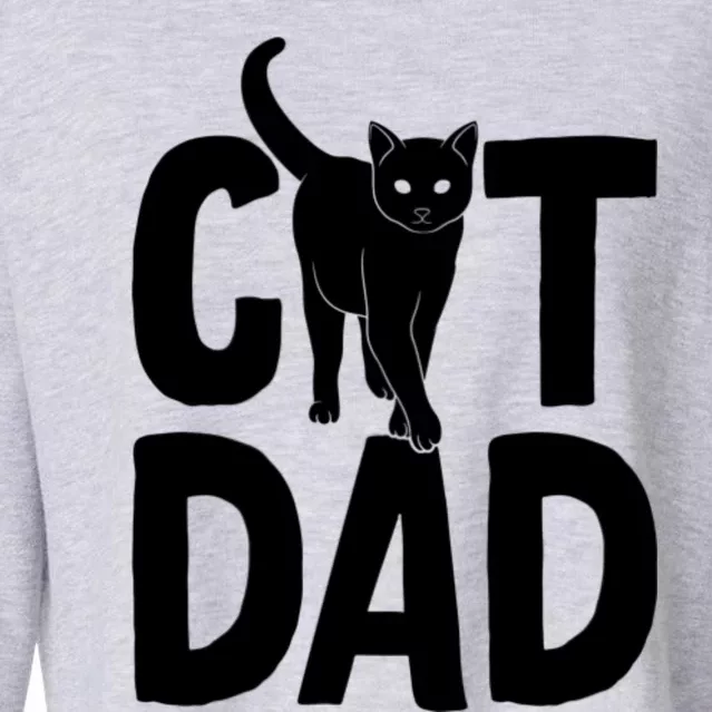 Cat Dad Cropped Pullover Crew