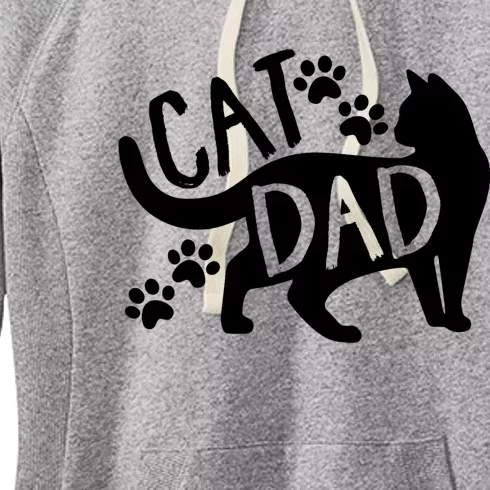 Cat Dad Cute FatherS Day Women's Fleece Hoodie