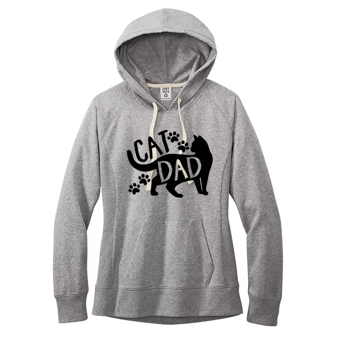 Cat Dad Cute FatherS Day Women's Fleece Hoodie