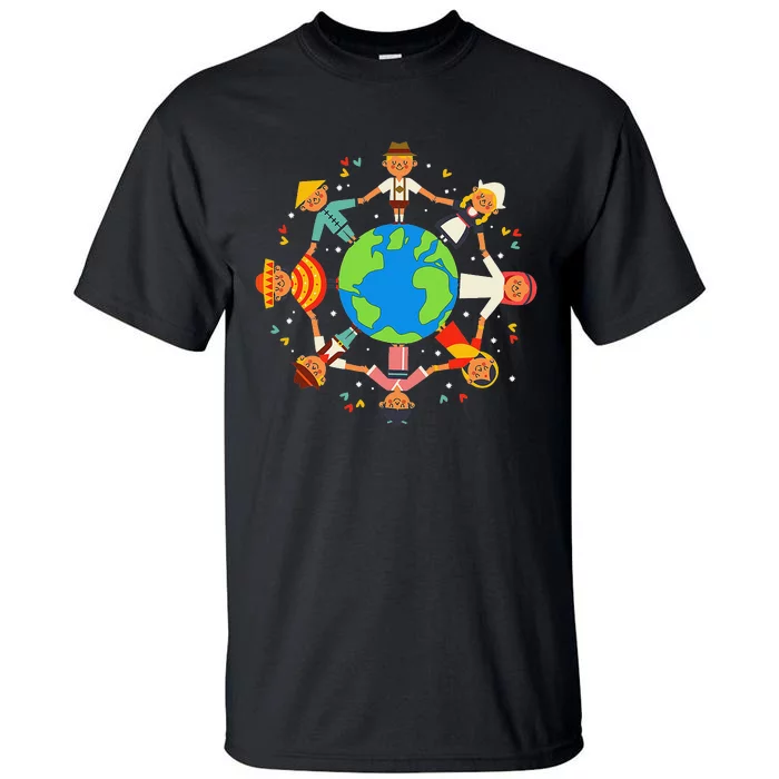 Cultural diversity Children Around the World Earth Day Tall T-Shirt