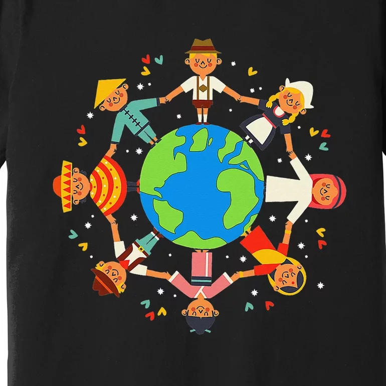 Cultural diversity Children Around the World Earth Day Premium T-Shirt